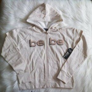 NWT BEBE Girls Sequins Long Sleeve Hoodie Sweater Size Large (14/16)